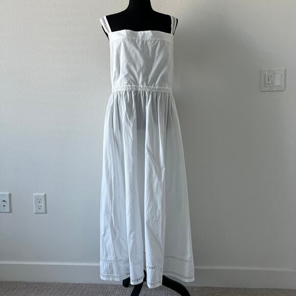 J Crew Embroidered Apron Dress Size 20 White - Picture 2 of 16